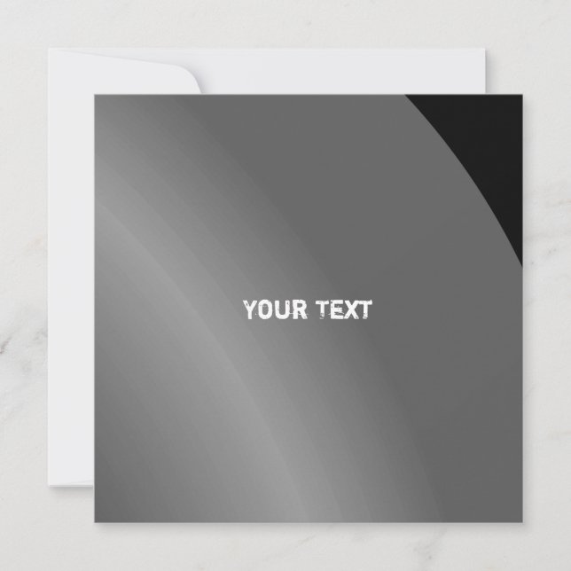 Moderat svart, modern skuggad Qr-kod Kort (Framsida)