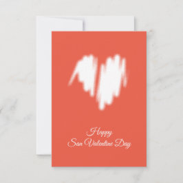 Moderat White Graffiti Sprayed Heart Image Kort