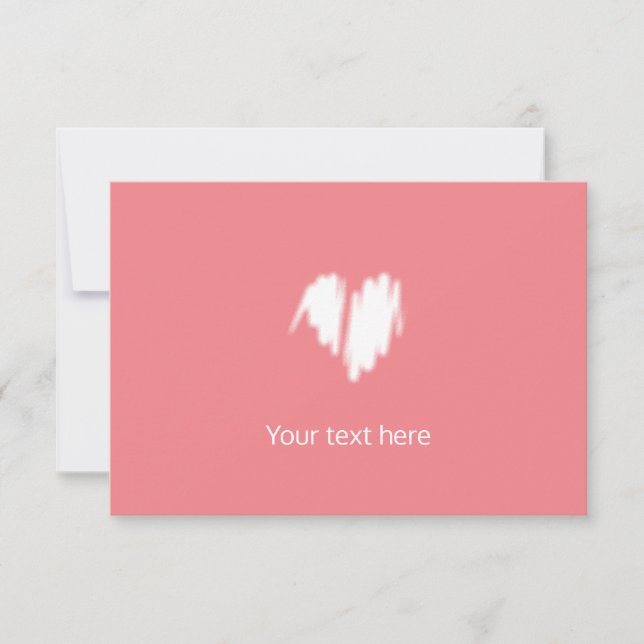 Moderat White Graffiti Sprayed Heart Image Tack Kort (Framsida)