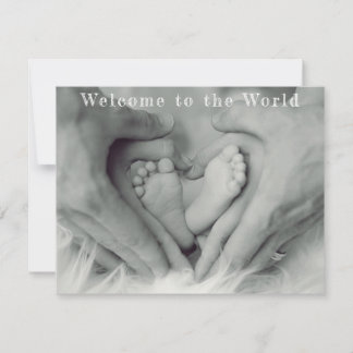 Moderaterna Händer och Baby välkomnande till värld Meddelande