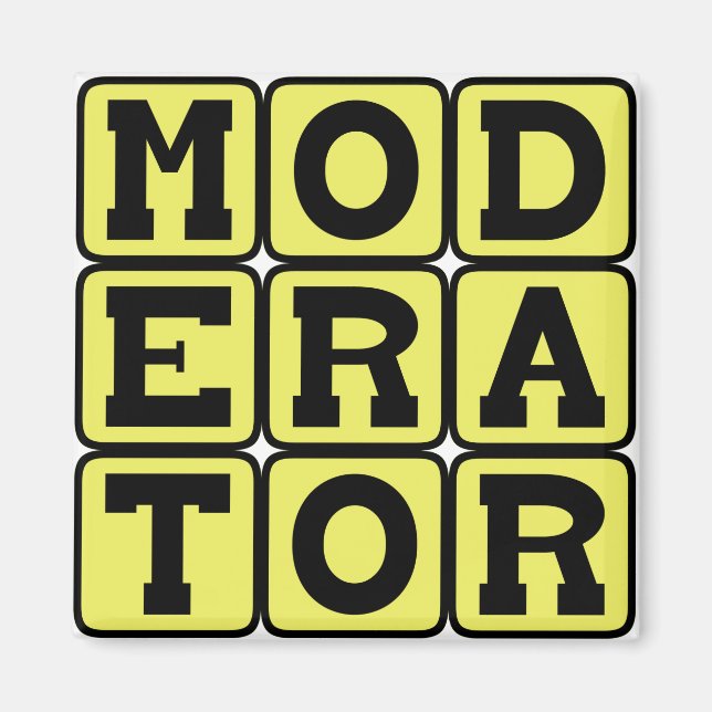 Moderator, skiljedomare magnet (Framsidan)