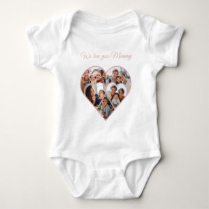 Moderdag Foto Collage Hjärta Familj Bild T Shirt