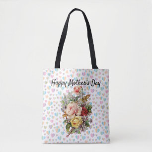 Moderdesign blomster elegant tote tygkasse