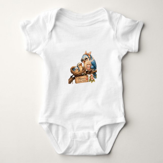 Moderfågel Kärlek – Kycklingar i Bo T Shirt (Framsida)
