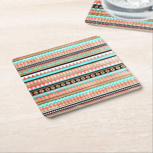 Moderiktig aztec underlägg papper kvadrat