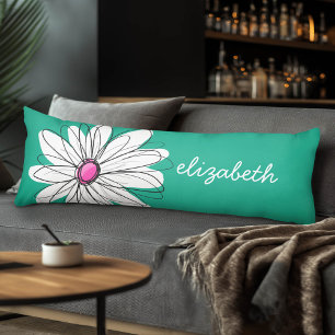 Moderiktig blom- daisyillustration - rosor och kroppskudde