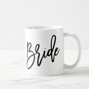 Moderiktig bokstäver för brud kaffemugg