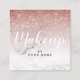 Moderiktig chicbruntmarmor kvadrerar visitkorten fyrkantigt visitkort