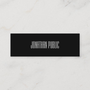 Moderiktig elegant modern svart slätt för mini visitkort