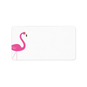 Moderiktig Flamingoadressetikett Adressetikett