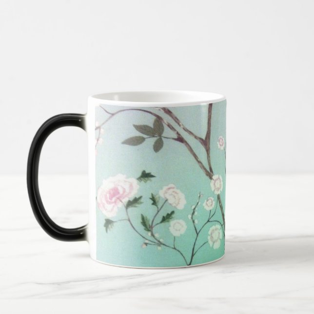 Moderiktig floralBlack/vit 325 ml Morphing mugg (Vänster)