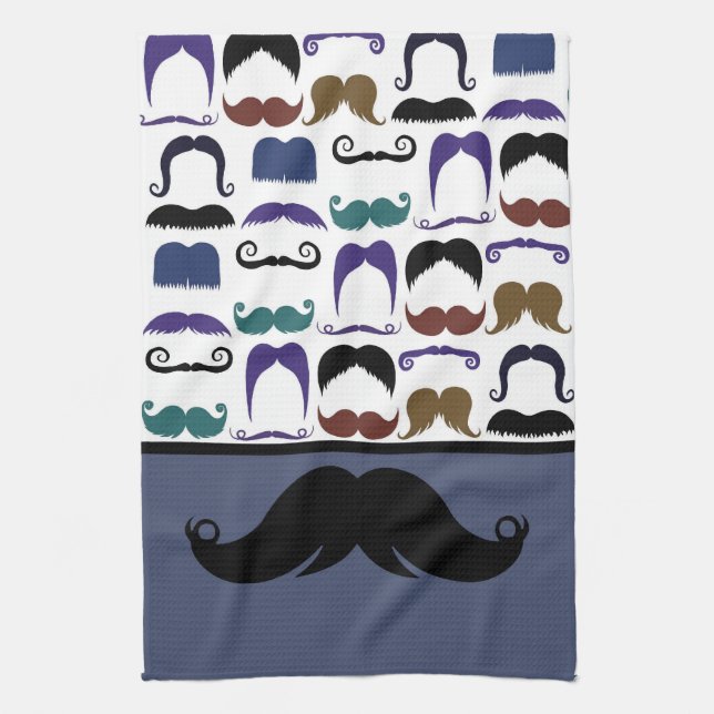 Moderiktig HandlebarmustaschMoustache Stache Kökshandduk (Vertikal)