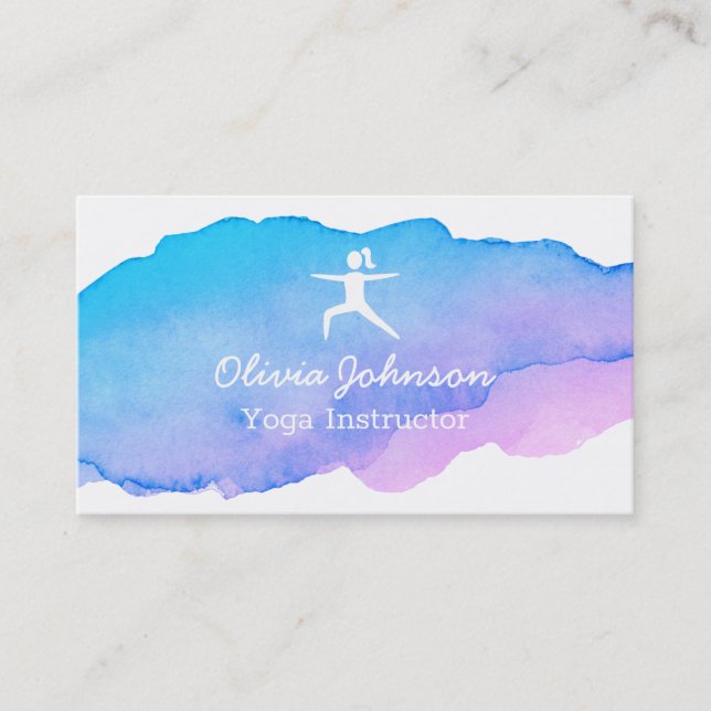Moderiktig instruktör för Yoga för Visitkort (Framsida)
