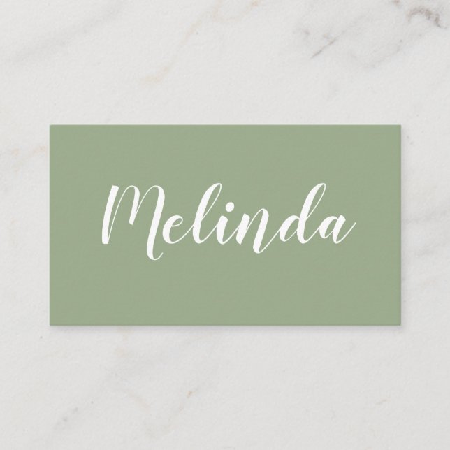 Moderiktig minimalist modern enkel vis visitkort (Framsida)