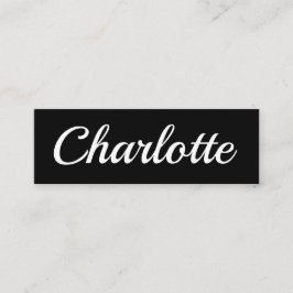 Moderiktig minimalist modern svart visitkort