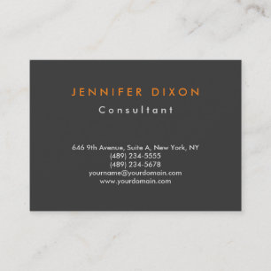 Moderiktig Minimalist ren grå Visitkort