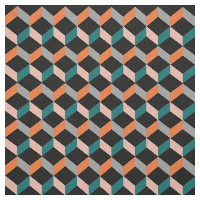Moderiktig modern optisk illusion mönstrat tryck tyg (Provkarta)