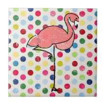 Moderiktig modern rosa Flamingopolka dots