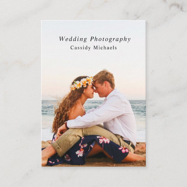 Moderiktig modern typografiMinimalistfotografi Visitkort (Framsida)