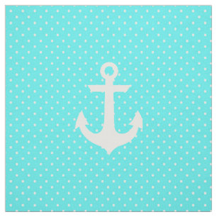 Moderiktig nautisk aquavit ankrar polka dots tyg