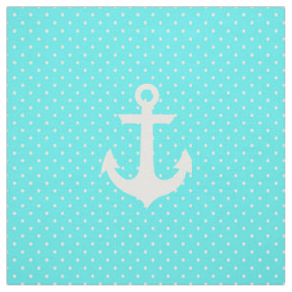 Moderiktig nautisk aquavit ankrar polka dots tyg
