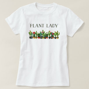 Moderiktig och rolig växtdam med kaktusen t-shirt