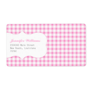 Moderiktig rosa Gingham Fraktsedel