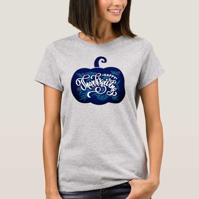 moderiktig text om pumpa för Thanksgiving T Shirt (Framsida)