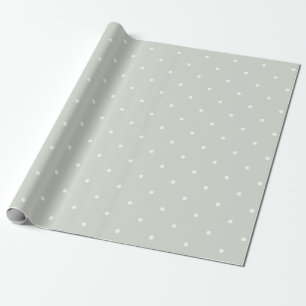 Moderiktig vis mangrönt- och vitpolka dots presentpapper