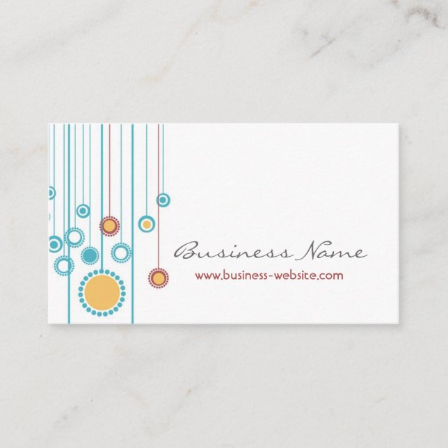 Moderiktig visitkort för blom- design (Framsida)