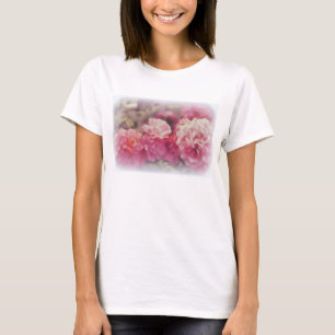 Moderiktig vitT-tröja med det målade rotrycket T Shirt