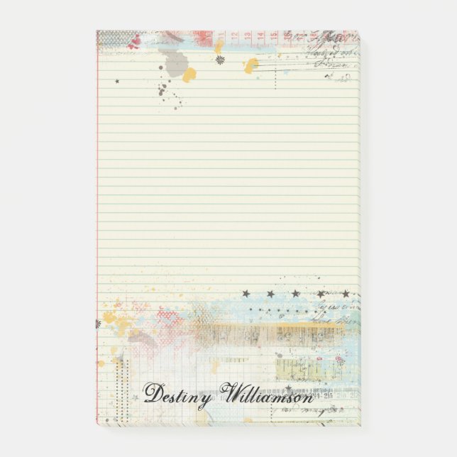 Moderiktiga grafitti noterar den pappra högstadiet post-it block (Framsida)