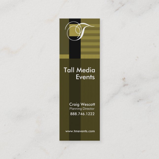 Moderiktiga stilfulla streck profilerar kortmallen mini visitkort (Framsida)