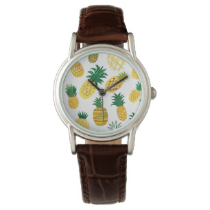 Moderiktigt ananasmönster armbandsur
