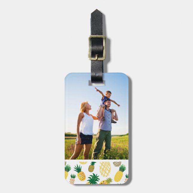 Moderiktigt ananasmönster för beställnings- foto bagagebricka (Vertikal Framsida)