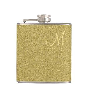 Moderiktigt Monogrammed glitterguld Fickplunta
