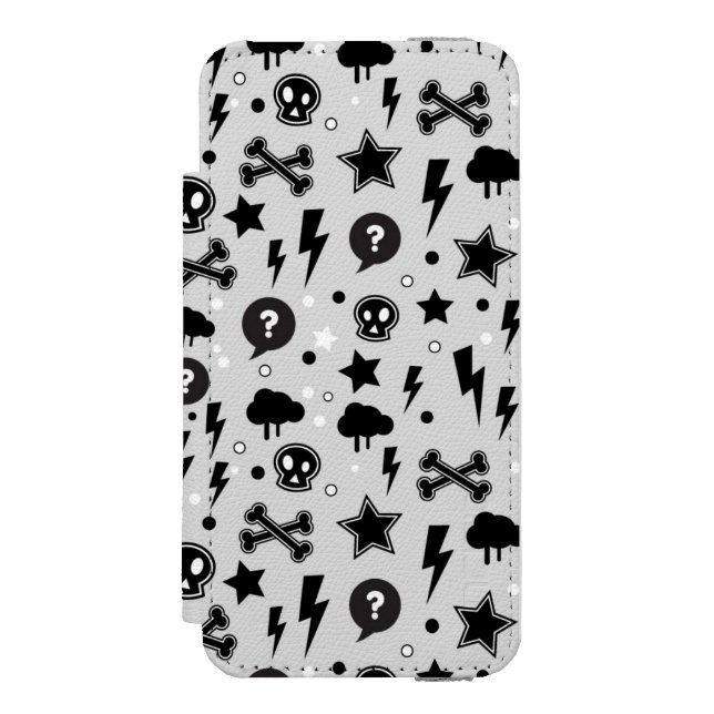 Moderiktigt mönster incipio iPhone wallet skal (Folio Framsidan)