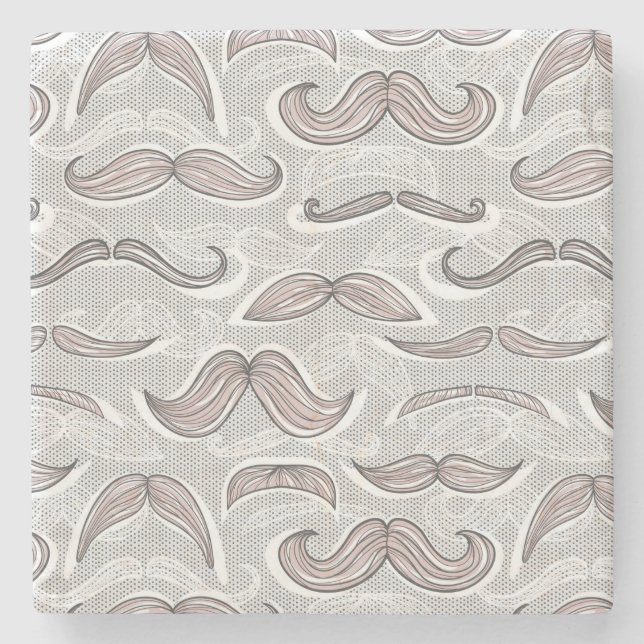 Moderiktigt mustaschmönster stenunderlägg (Framsidan)