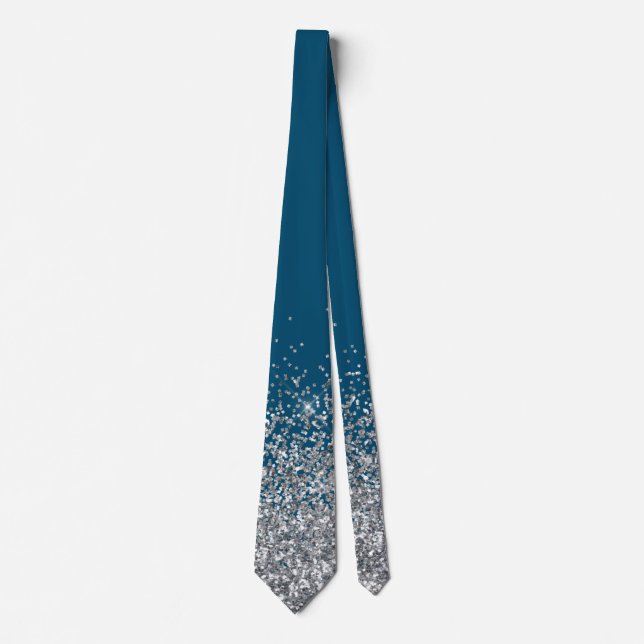 Moderiktigt Ombre för silverglitter blekna Slips (Framsida)