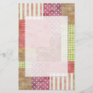 Moderiktigt Patchworktäcke Brevpapper