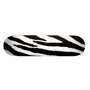 Moderiktigt svartvitt zebra mönstrad mini skateboard bräda 18,7 cm