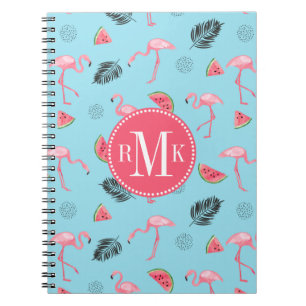 Moderiktigt tropiskt flamingo- & anteckningsbok