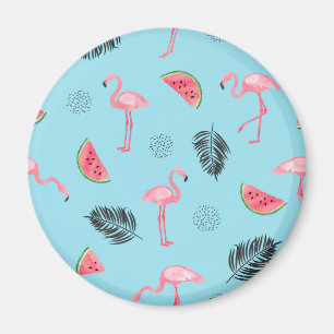 Moderiktigt tropiskt flamingo- & magnet
