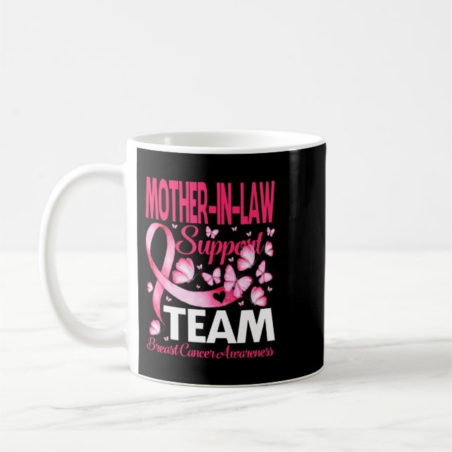 ModerInLaw Support Team Breast Cancer Awareness B Kaffemugg (Vänster)