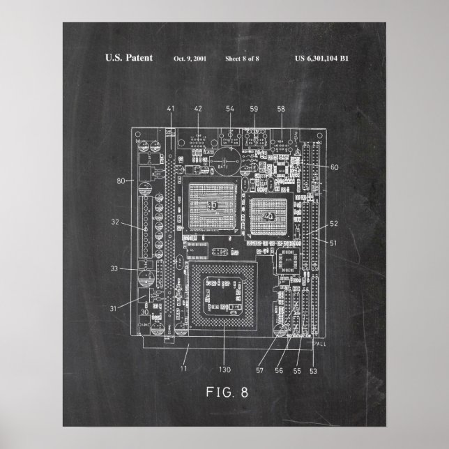 moderkort för dator poster (Framsidan)