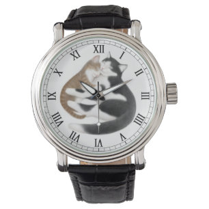 Moderlig kärlekkattklocka armbandsur