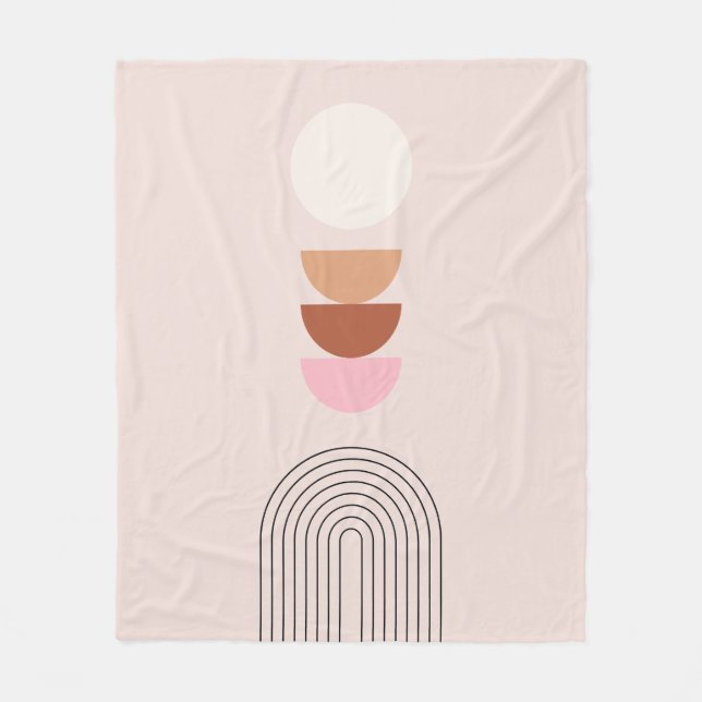 Modern 08-arks  Rosa i mitten av århundradet Fleecefilt (Framsidan)