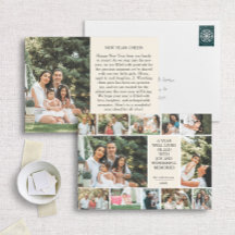 Modern 12-foto-fotokort med flera foton