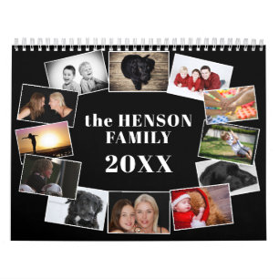 Modern 12 Photo Collage 2026-familj Kalender