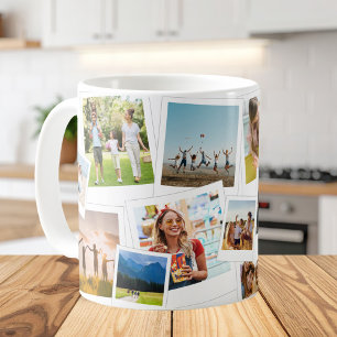 Modern 13 Bild-fotokollage Kaffemugg